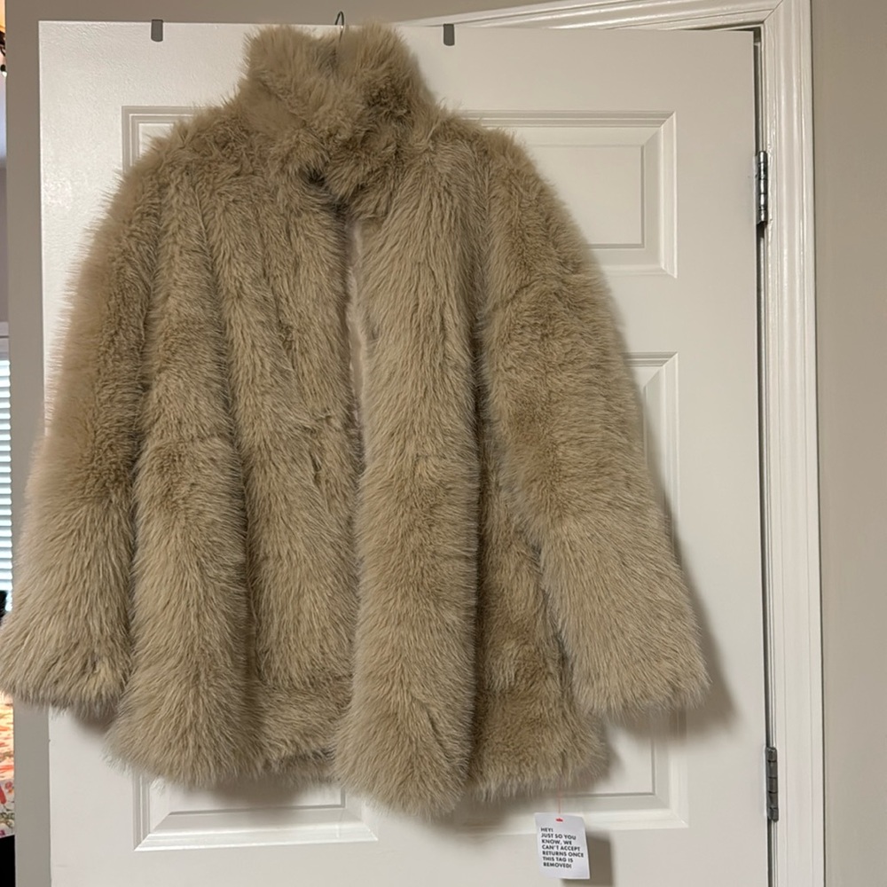 Top shop faux fur jacket
